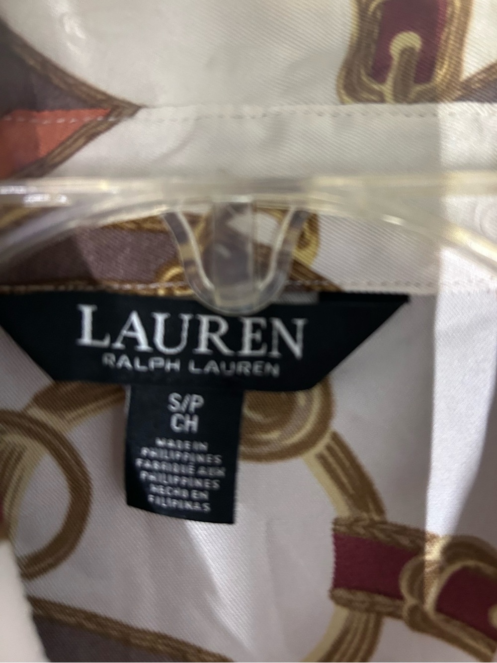 *Flawed RTR Ralph Lauren Kristy Equestrian Button down Blouse (0459) - Picture 9 of 10